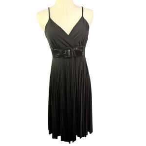 VTG Soprano Belted Halter Dress Black y2k Goth Large Romantic Grunge Witchy